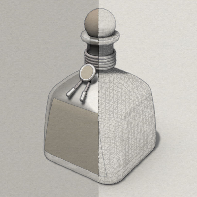 Tequila Roca Patron Silver Low-poly 3D model_21