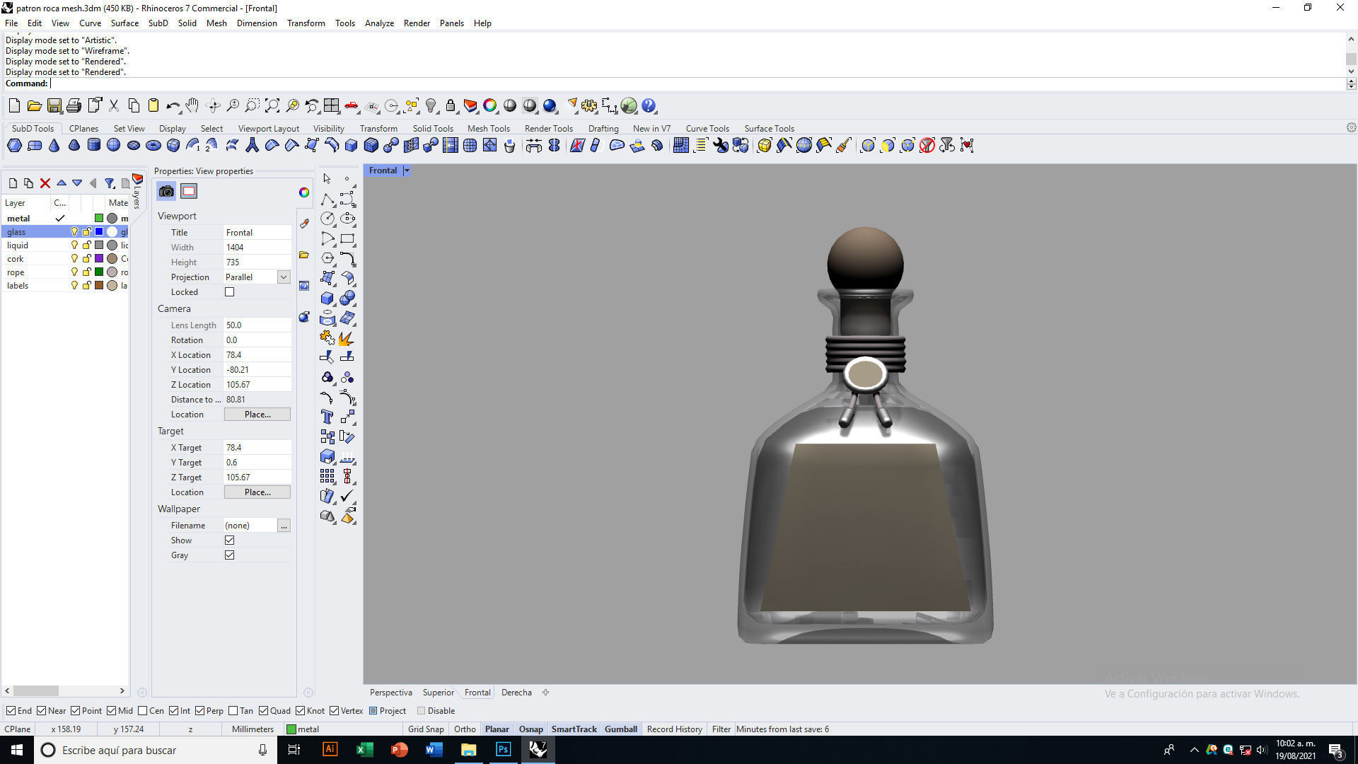 Tequila Roca Patron Silver Low-poly 3D model_17