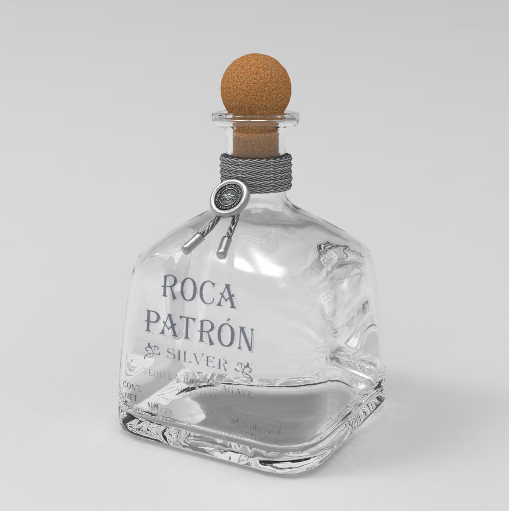 Tequila Roca Patron Silver Low-poly 3D model_25