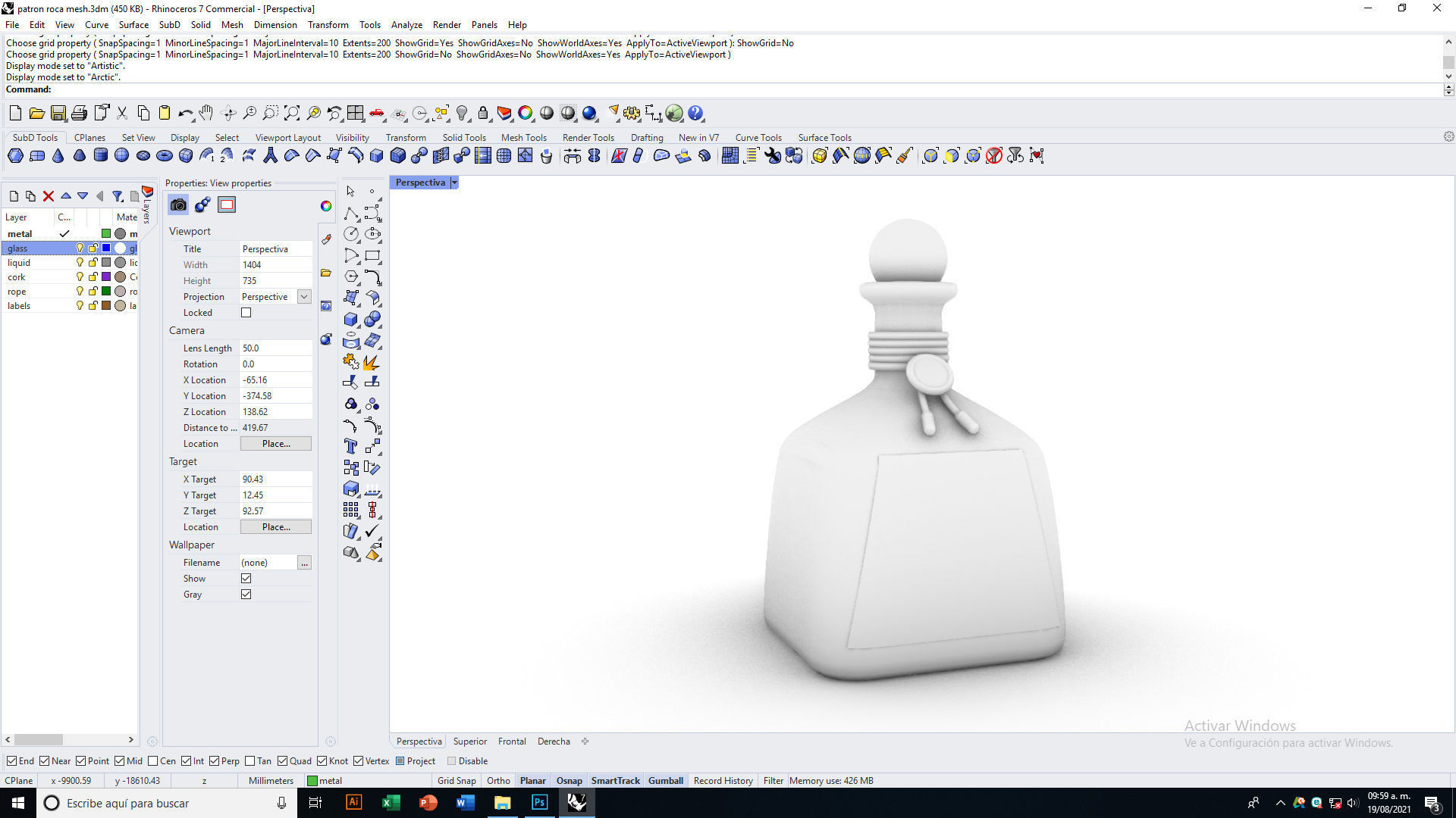 Tequila Roca Patron Silver Low-poly 3D model_11