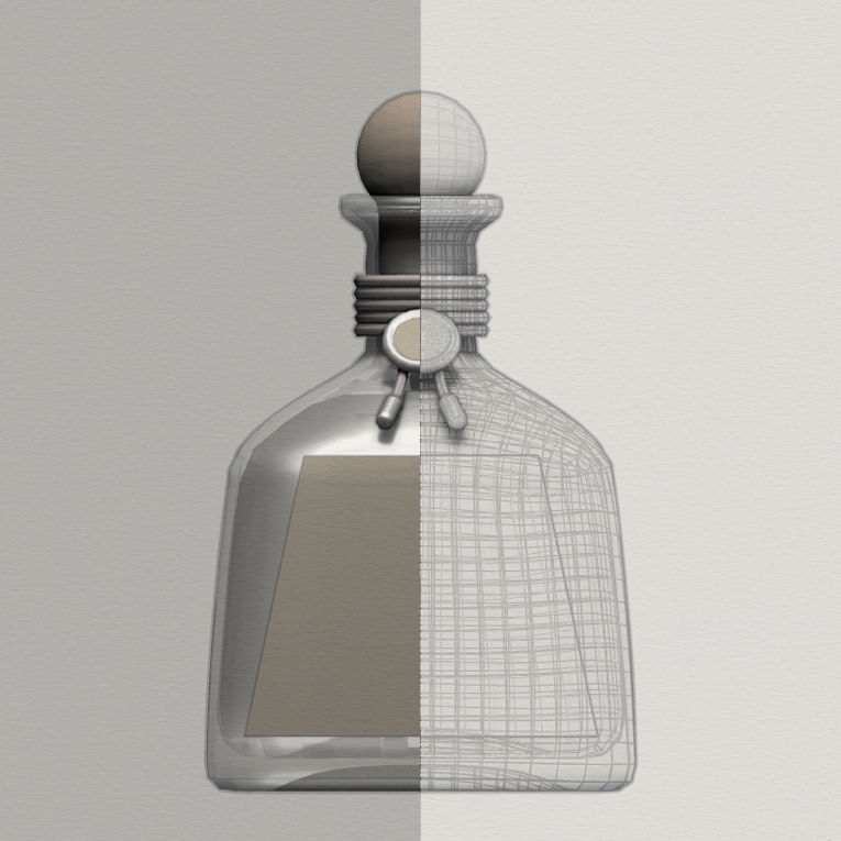 Tequila Roca Patron Silver Low-poly 3D model_20