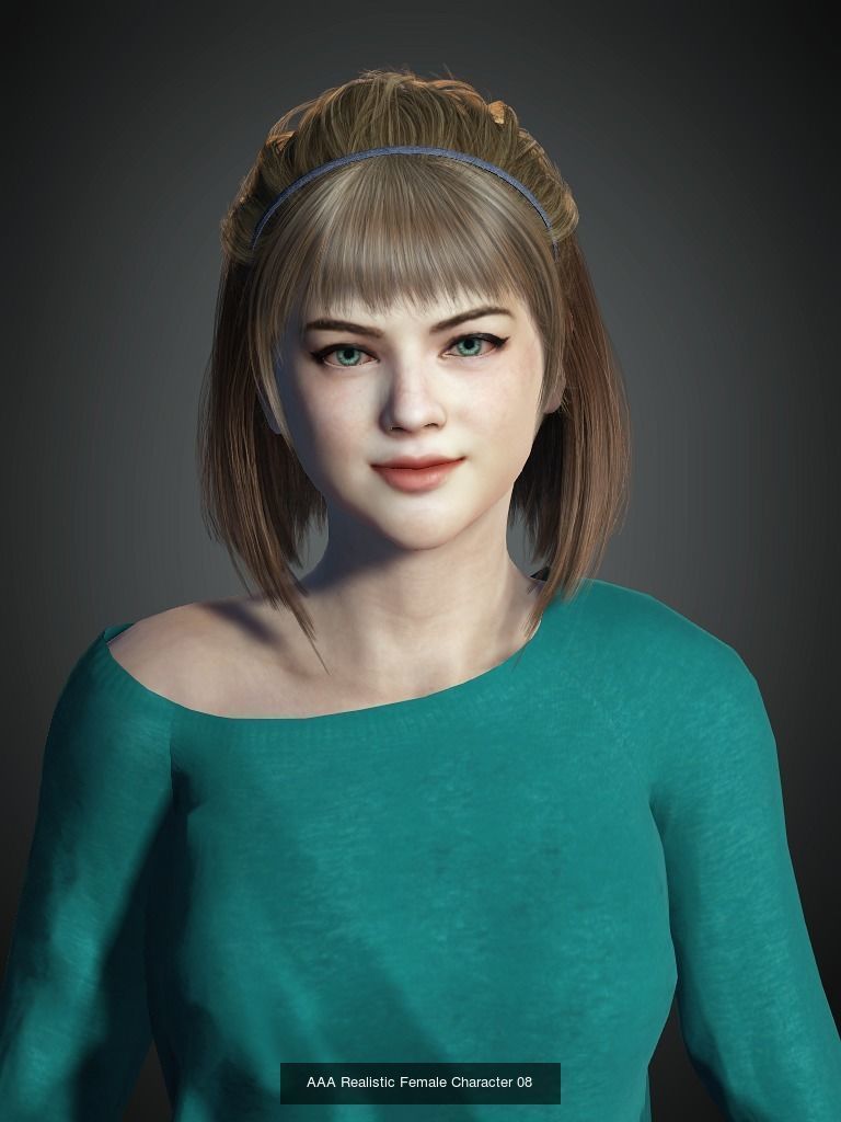 AAA Realistic Female Character Pack 2 3D Model Collection_3