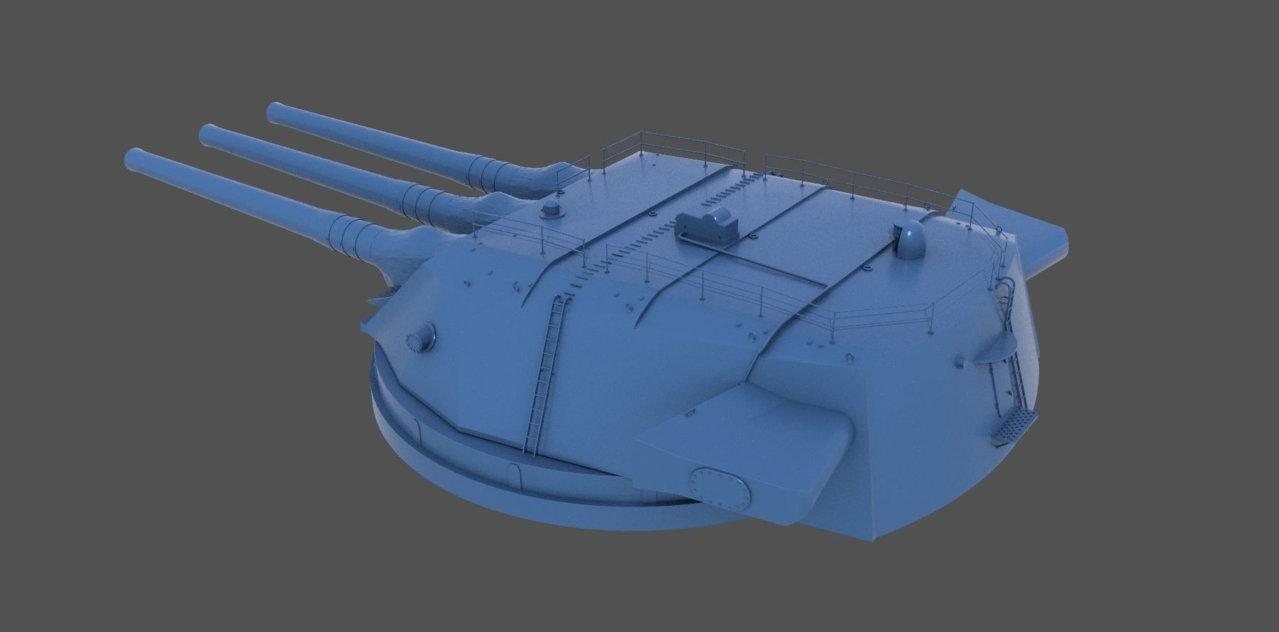 Yamato type94 46cm turrets - Personal license -1-100 scale 3D print model_1