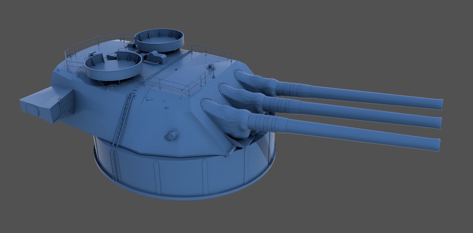 Yamato type94 46cm turrets - Personal license -1-100 scale 3D print model_4