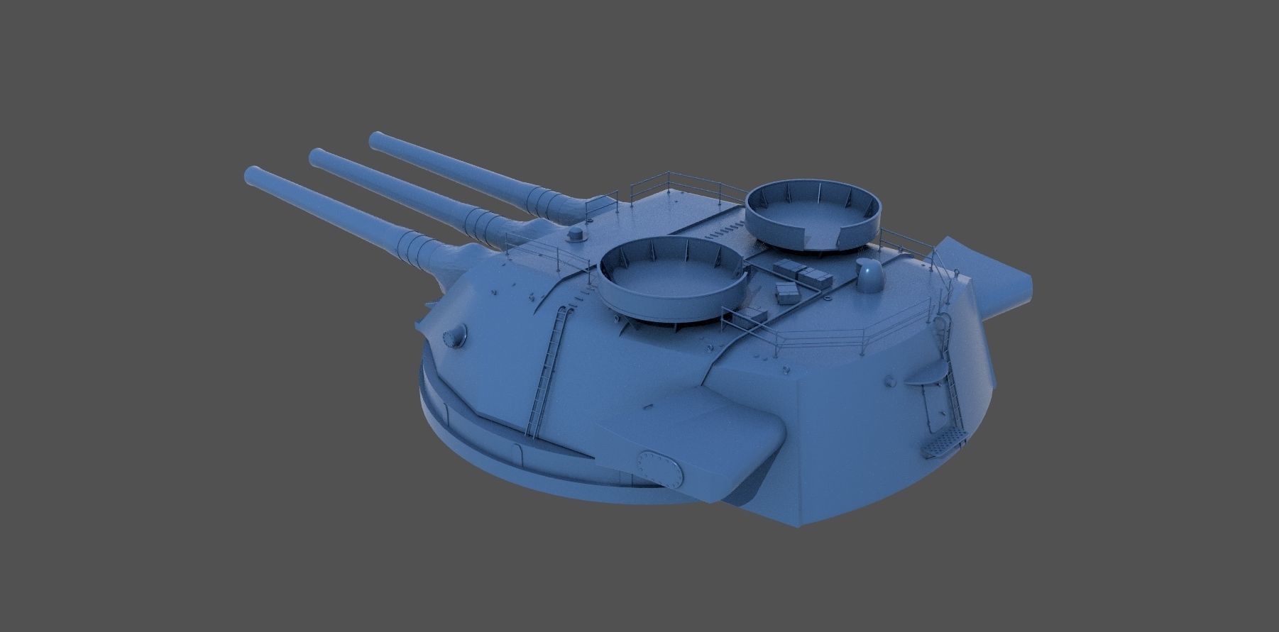 Yamato type94 46cm turrets - Personal license -1-100 scale 3D print model_10
