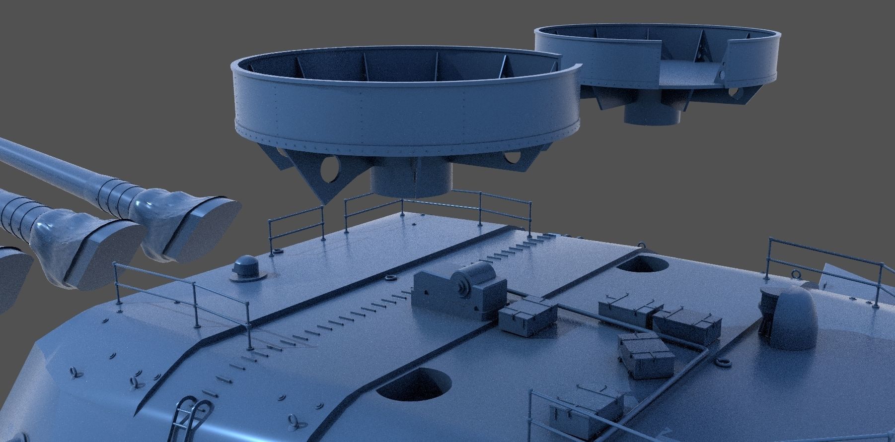 Yamato type94 46cm turrets - Personal license -1-100 scale 3D print model_8