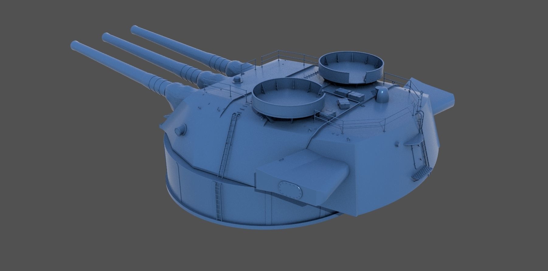 Yamato type94 46cm turrets - Personal license -1-100 scale 3D print model_5