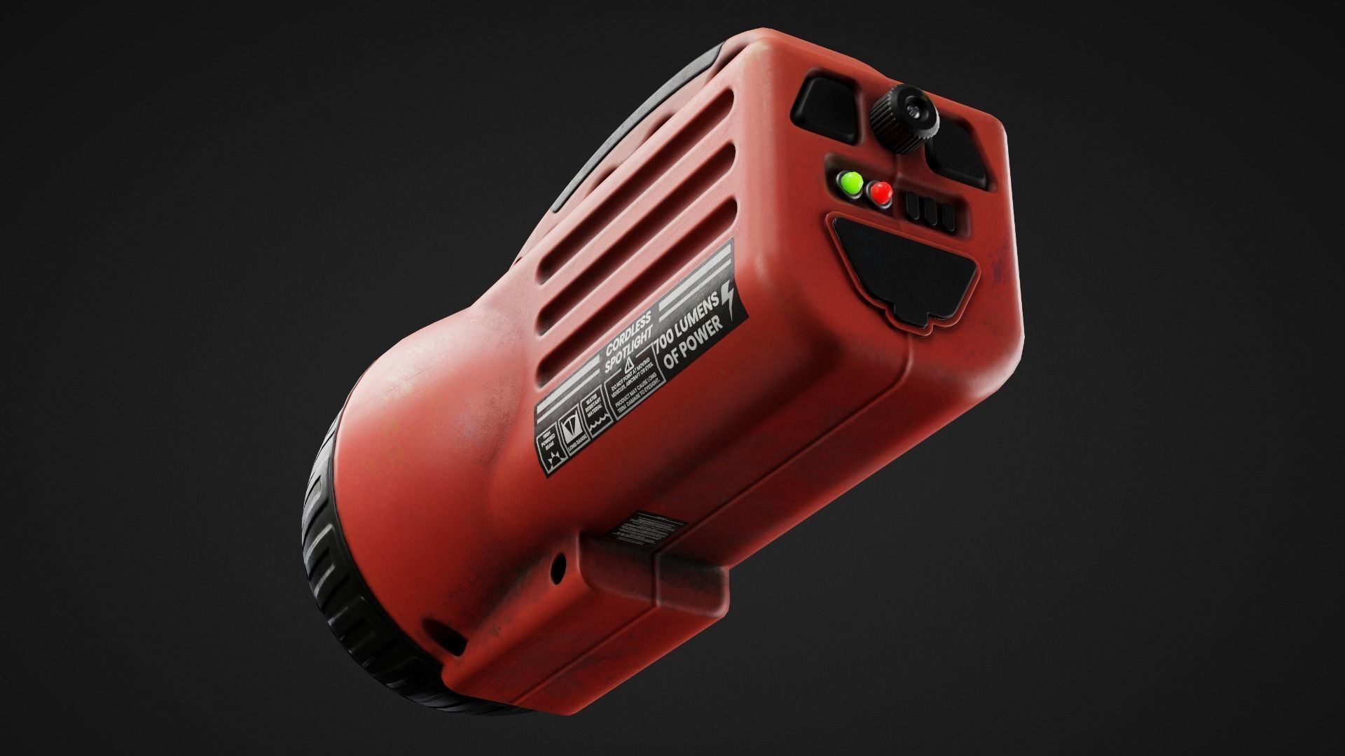 Torch orange flashlight Low-poly 3D model_5