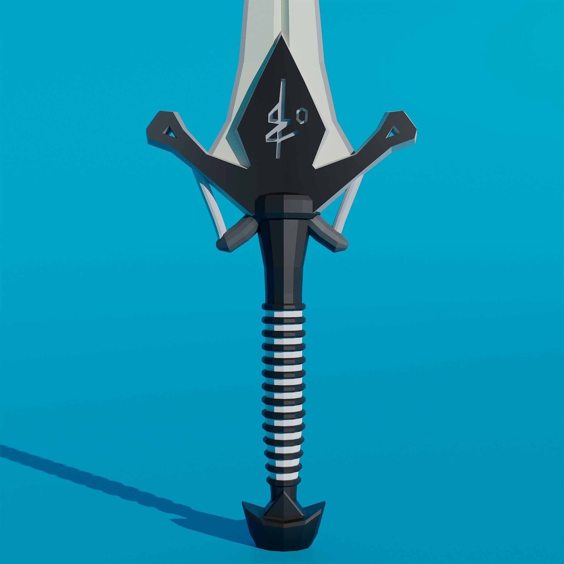 Pack - Stylized Anime Sword melee weapon game ready Low-poly 3D model_10