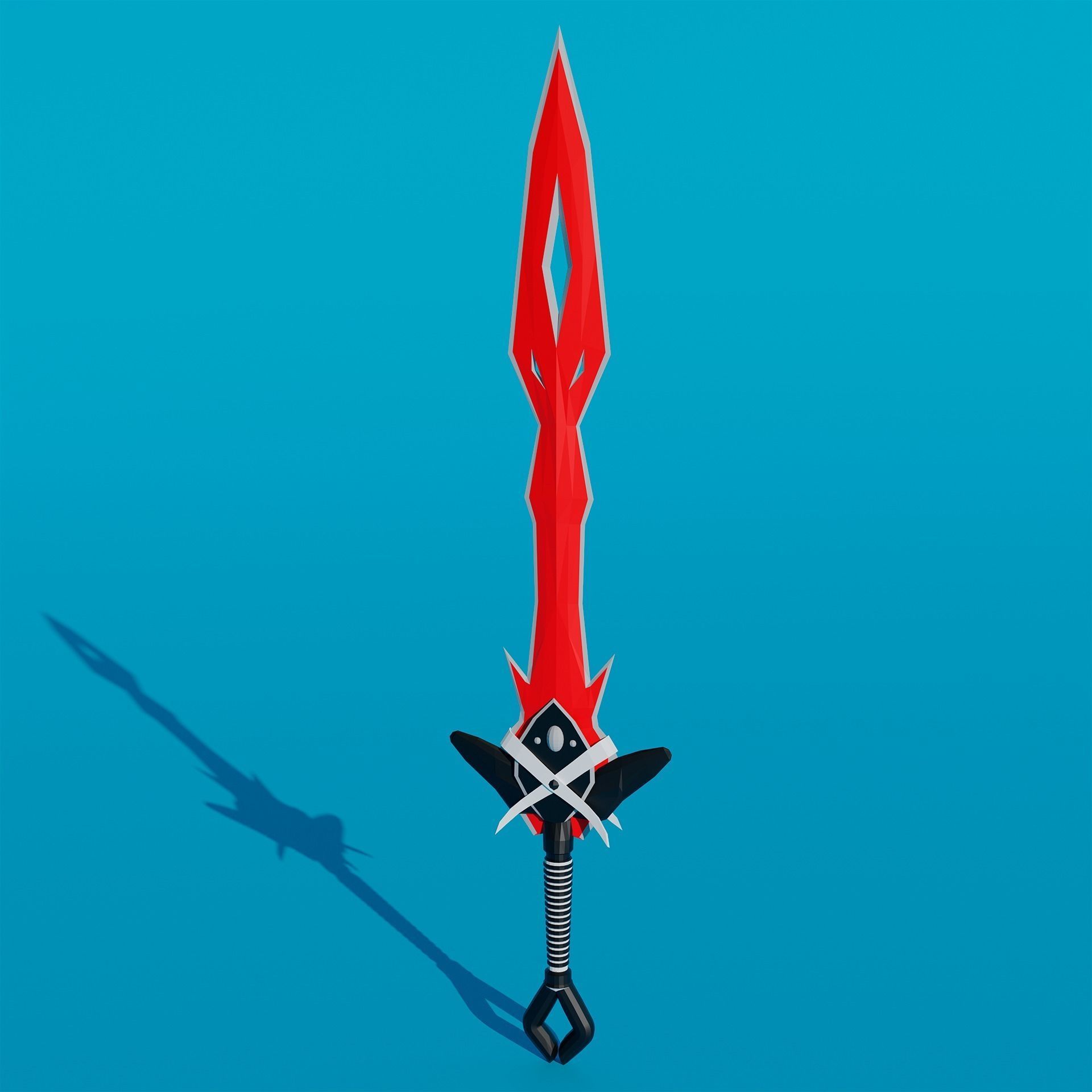 Pack - Stylized Anime Sword melee weapon game ready Low-poly 3D model_2