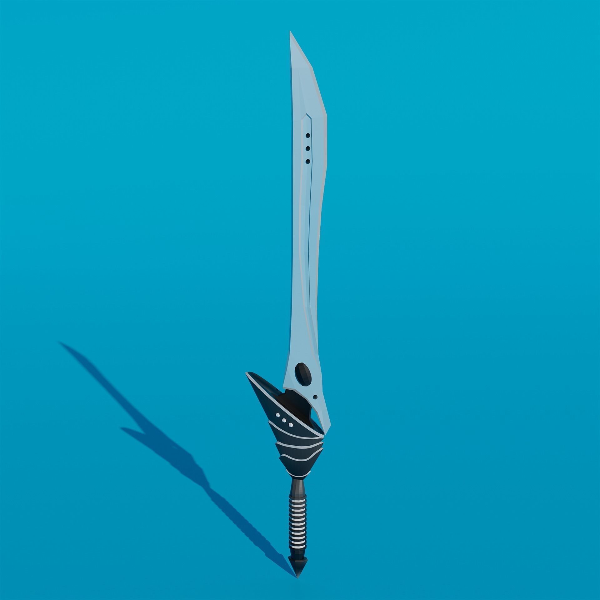 Pack - Stylized Anime Sword melee weapon game ready Low-poly 3D model_5