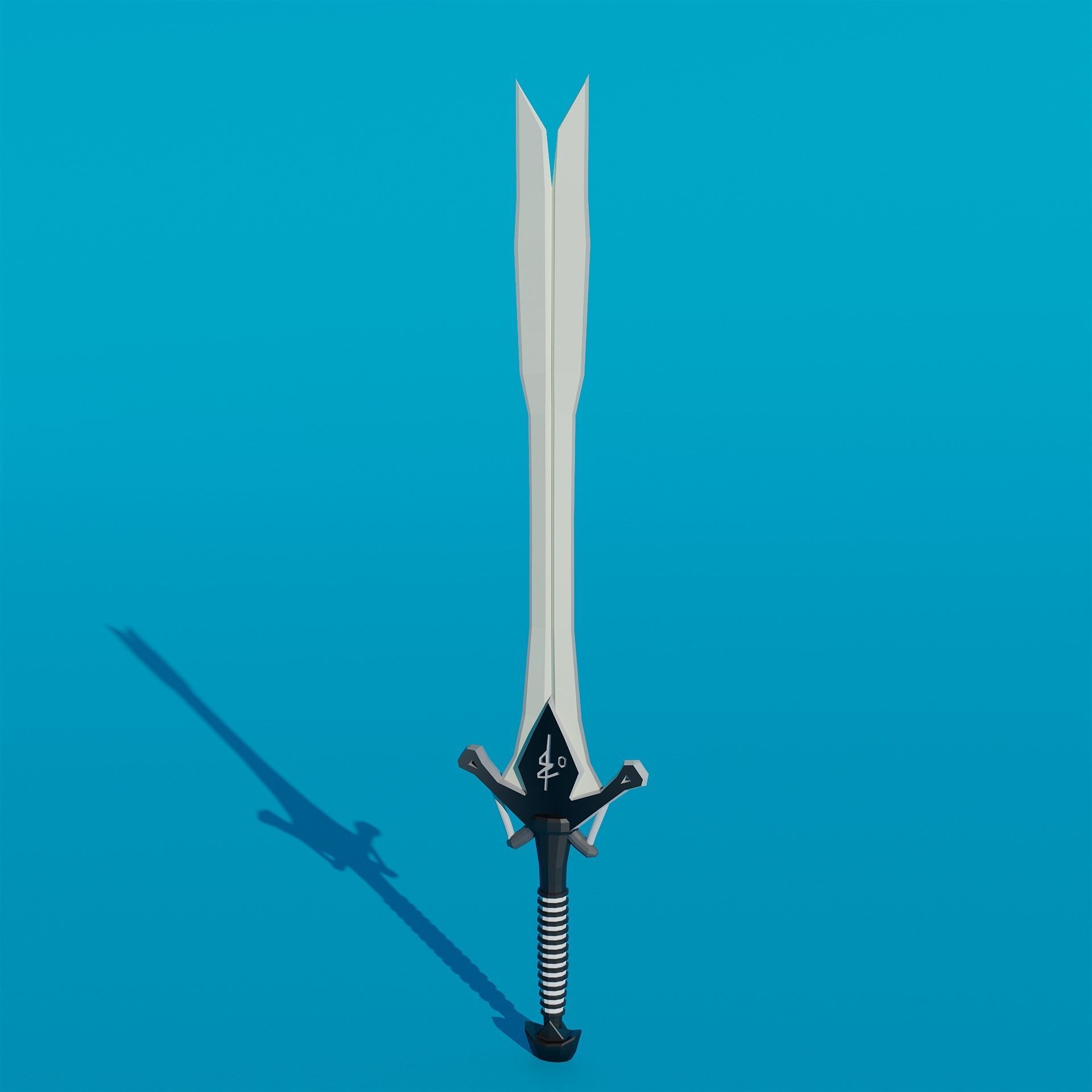 Pack - Stylized Anime Sword melee weapon game ready Low-poly 3D model_11