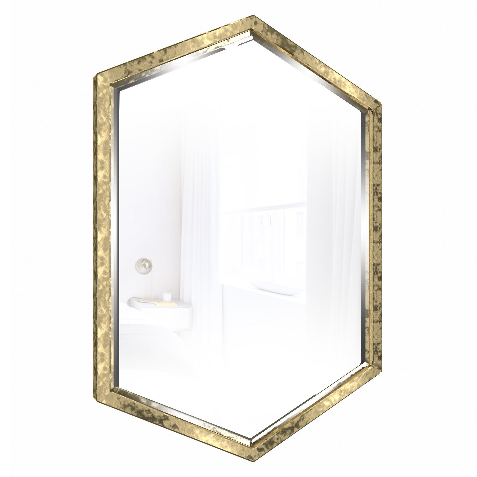 Moira Hexagon Glam Mirror 3D model_1