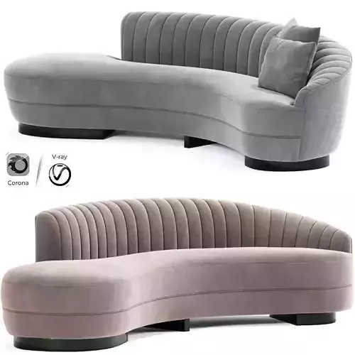 Large Strip Curved Sofa Ecofirstart