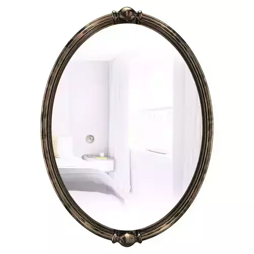 Oval Glass Wall Decor Mirror with Oil Rubbed Bronze Frame 