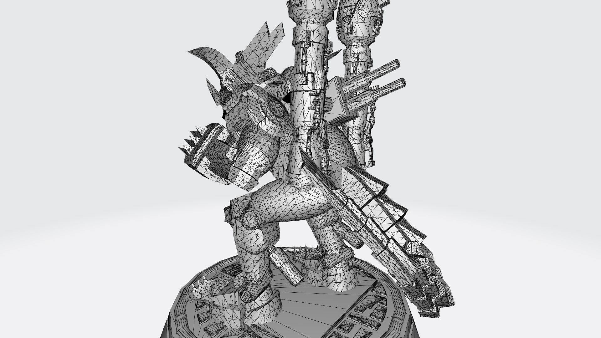 chaosdramon X robot 3D print model_7