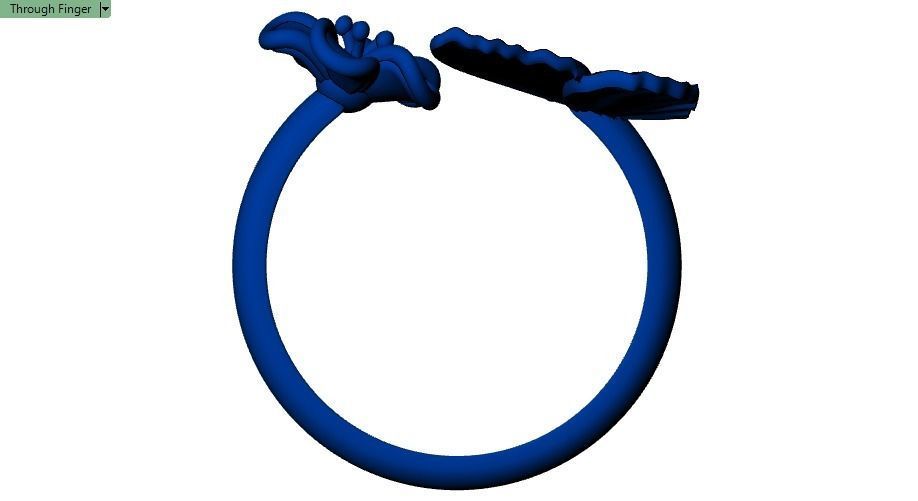 butterfly ring 3D print model_12