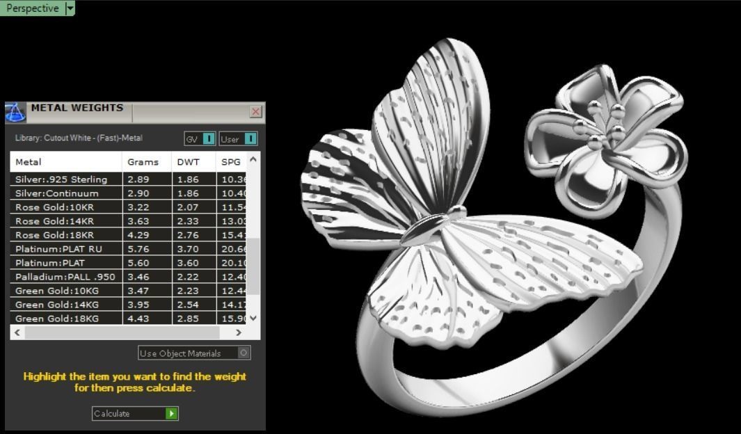butterfly ring 3D print model_11