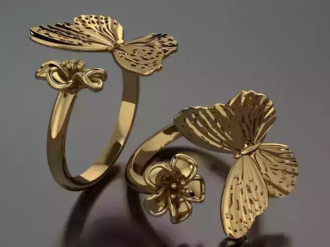 butterfly ring 3D print model