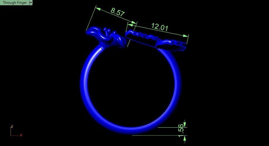 butterfly ring 3D print model_13