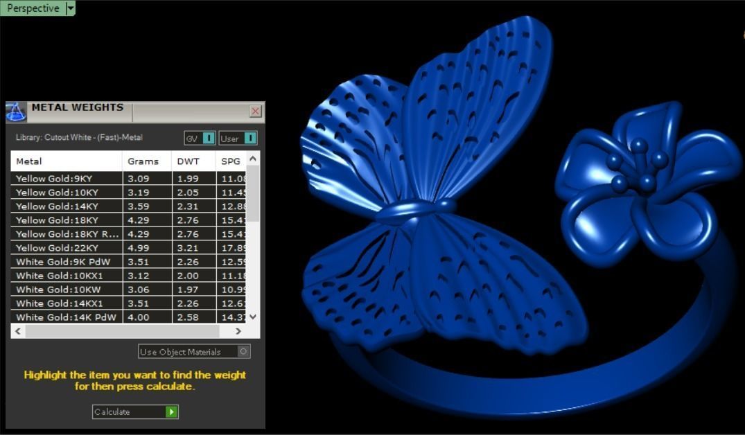 butterfly ring 3D print model_10