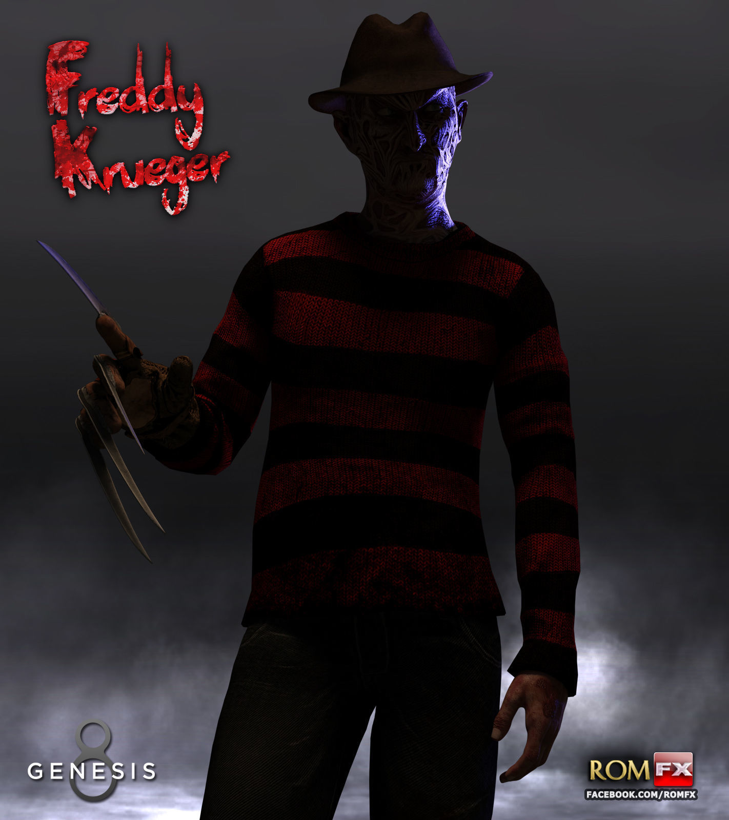 Freddy Krueger For G8M And G81M  3D model_3