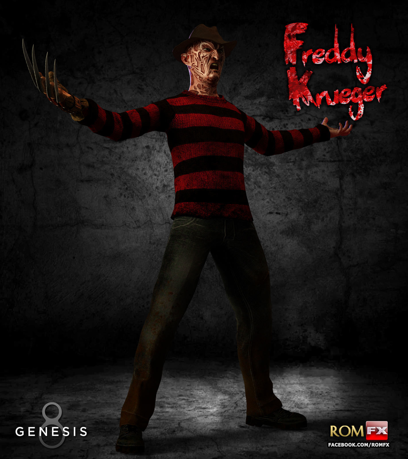 Freddy Krueger For G8M And G81M  3D model_4