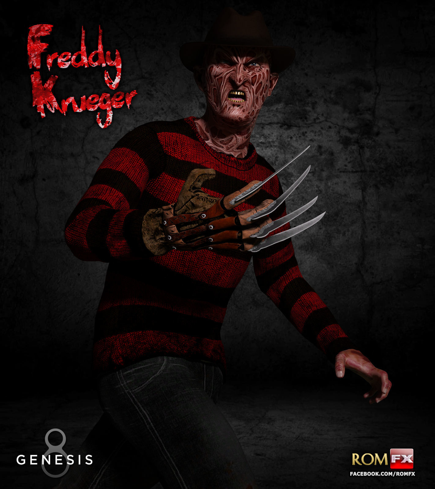 Freddy Krueger For G8M And G81M  3D model_1