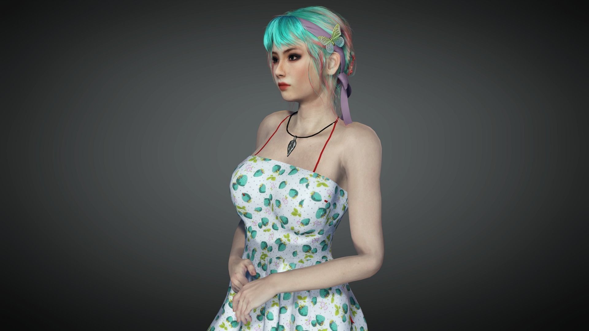 AAA Realistic Female Character 11 Low-poly 3D model_4