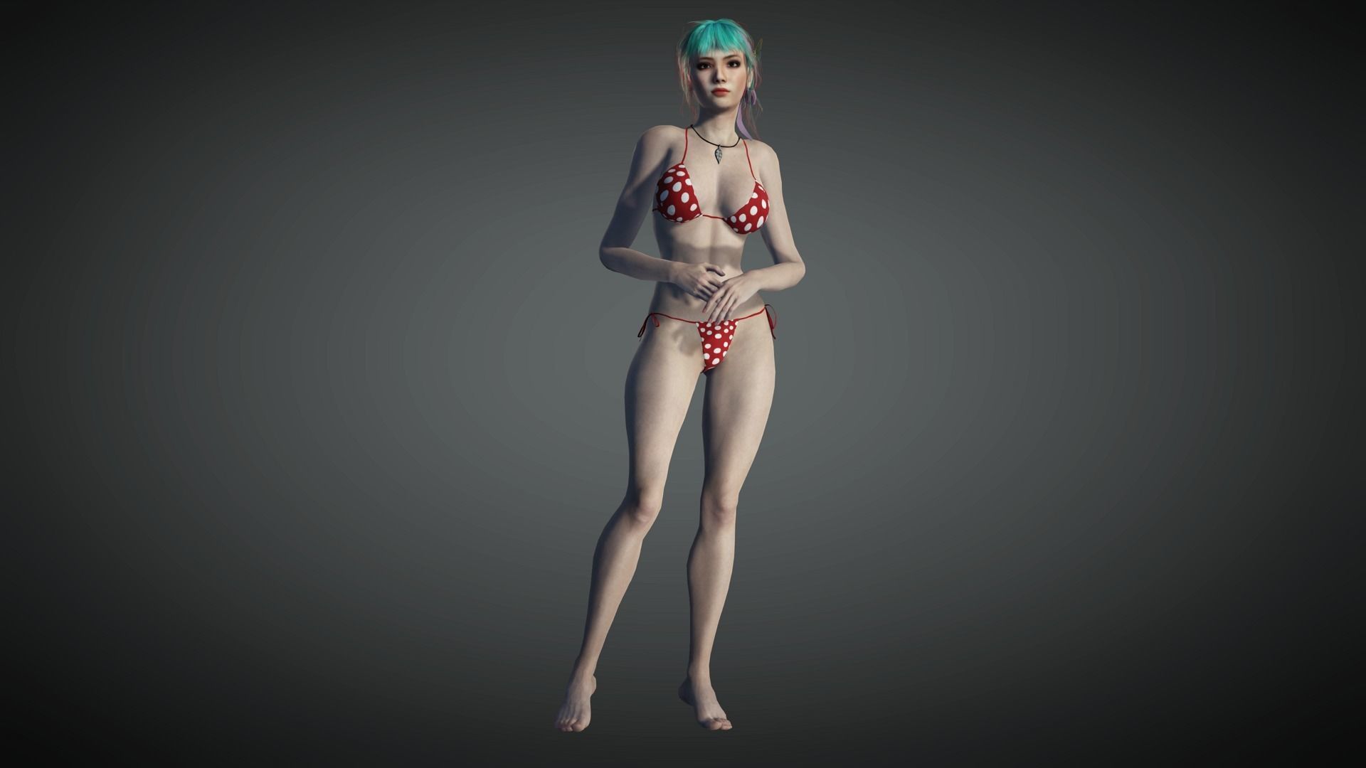 AAA Realistic Female Character 11 Low-poly 3D model_2