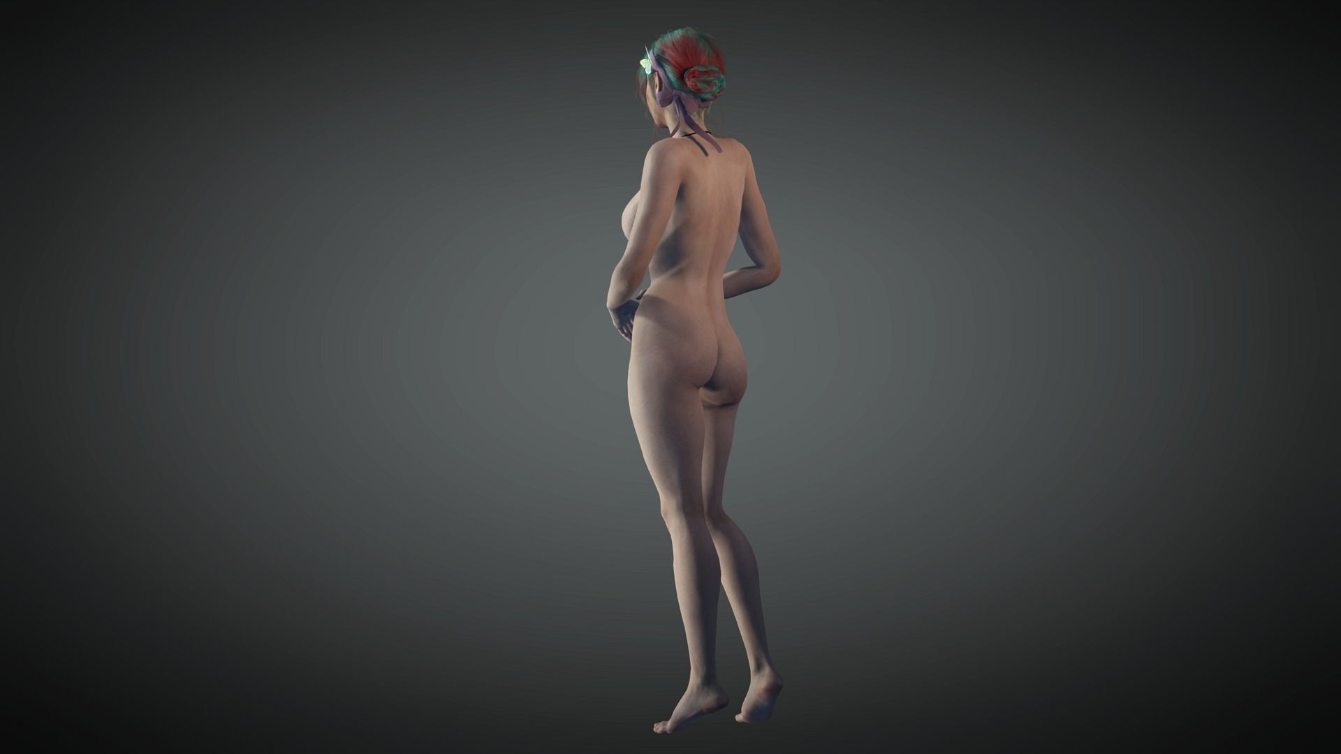 AAA Realistic Female Character 11 Low-poly 3D model_8