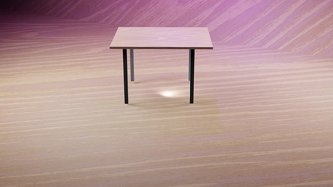 SIMPLE WOODEN TABLE 3D model