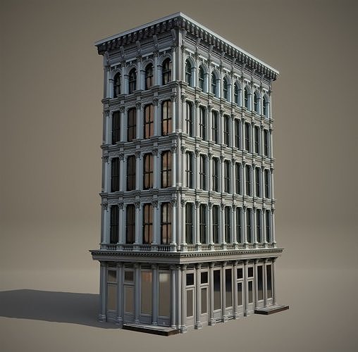 New York Background Buildings Pack Low-poly 3D model 3