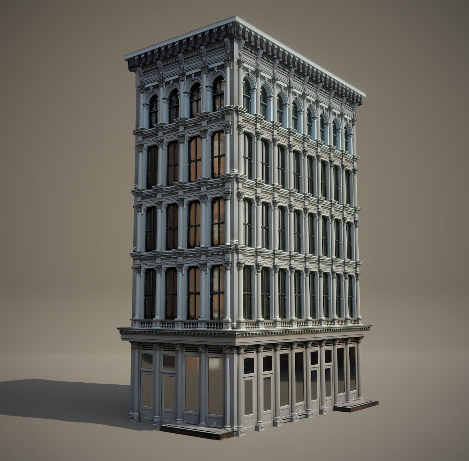 New York Background Buildings Pack Low-poly 3D model_2