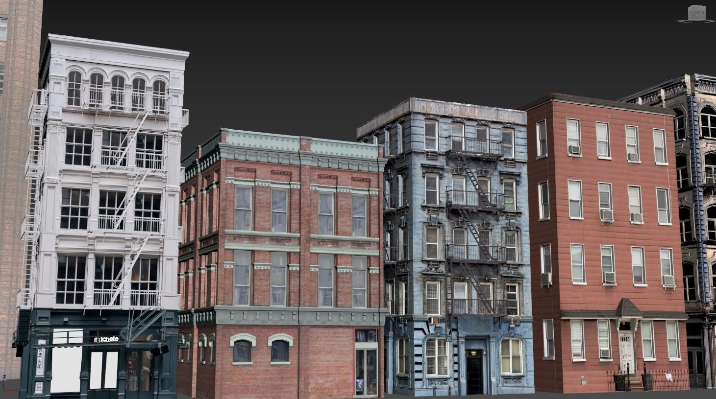 New York Background Buildings Pack Low-poly 3D model_20