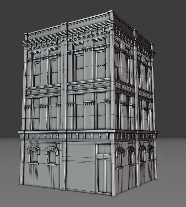 New York Background Buildings Pack Low-poly 3D model_11