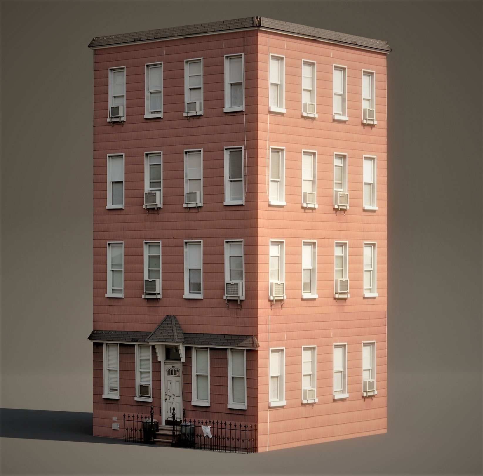 New York Background Buildings Pack Low-poly 3D model_6