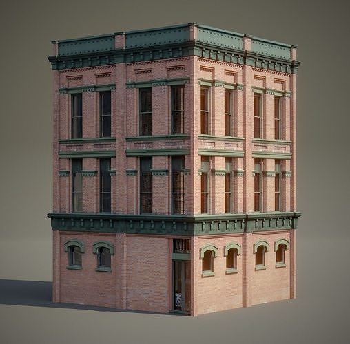 New York Background Buildings Pack Low-poly 3D model 6