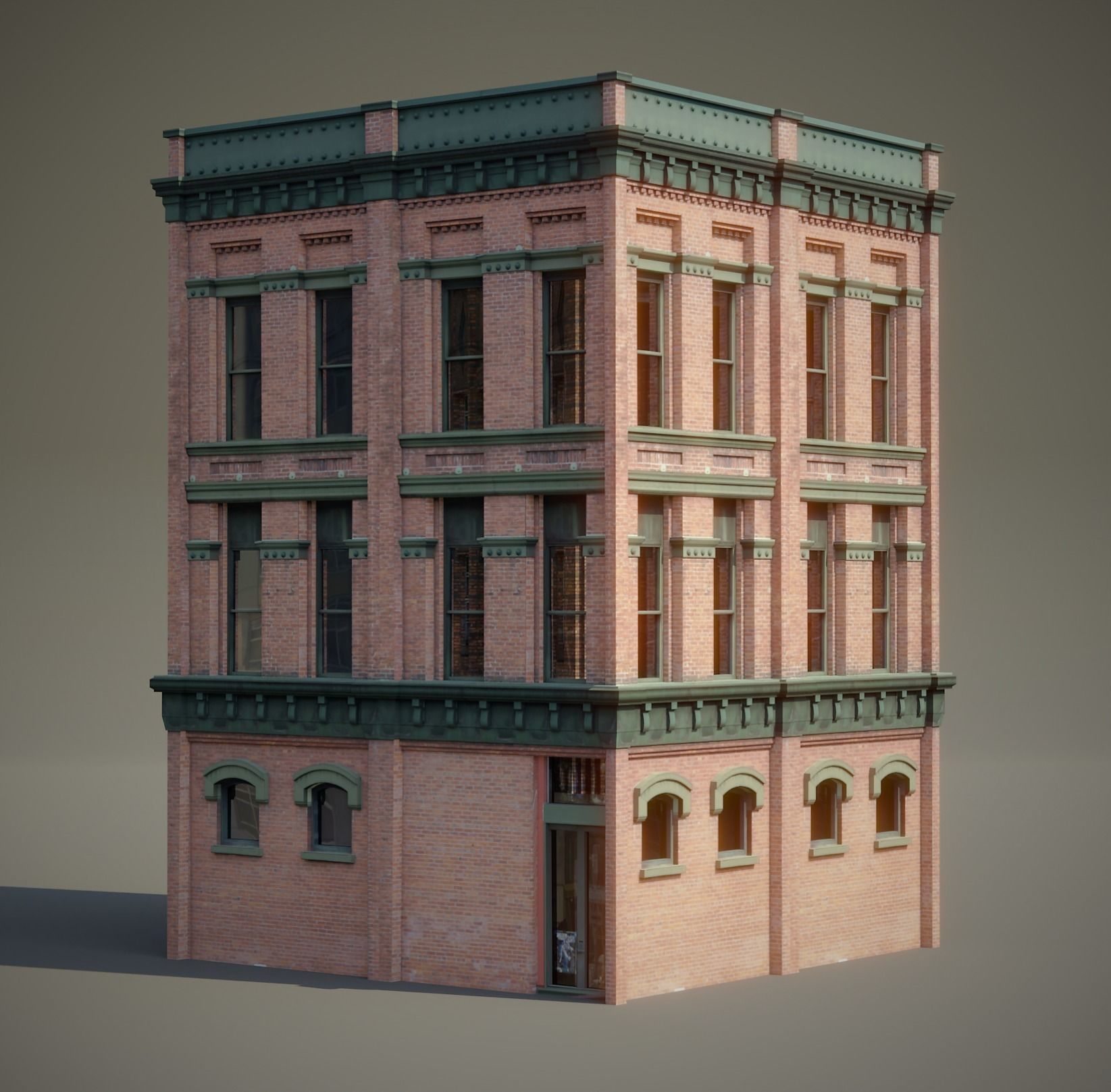 New York Background Buildings Pack Low-poly 3D model_5