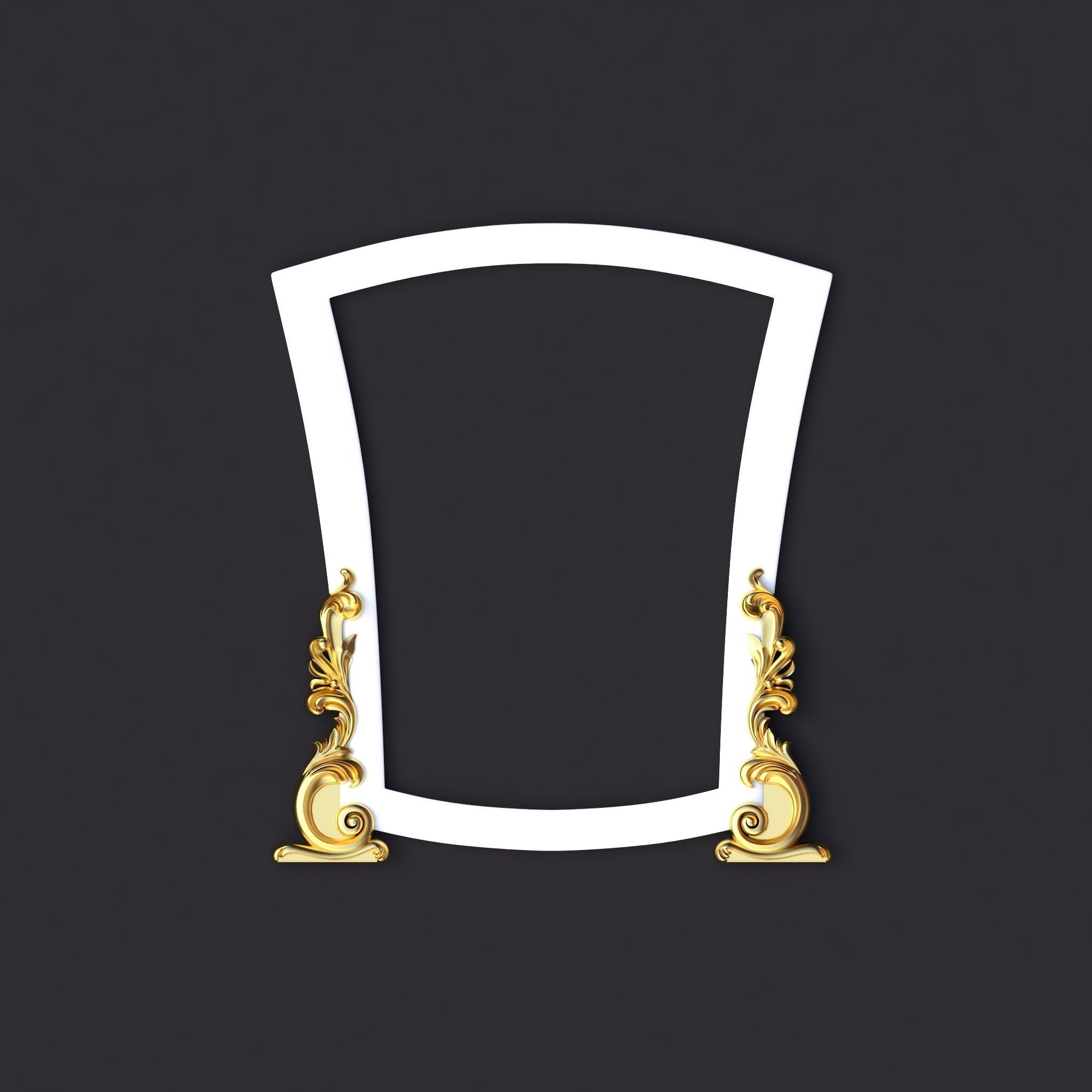 magazine table with mirror 3D model_4