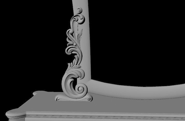 magazine table with mirror 3D model_3