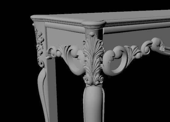 magazine table with mirror 3D model_2