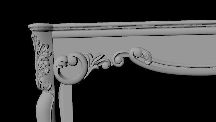 magazine table with mirror 3D model_1