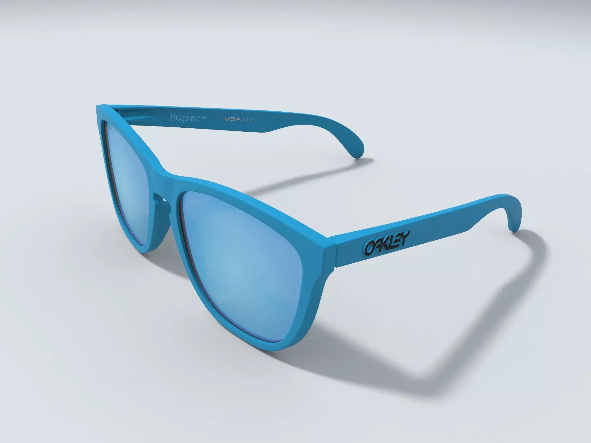 Oakley Frogskins sunglasses 3D model_0