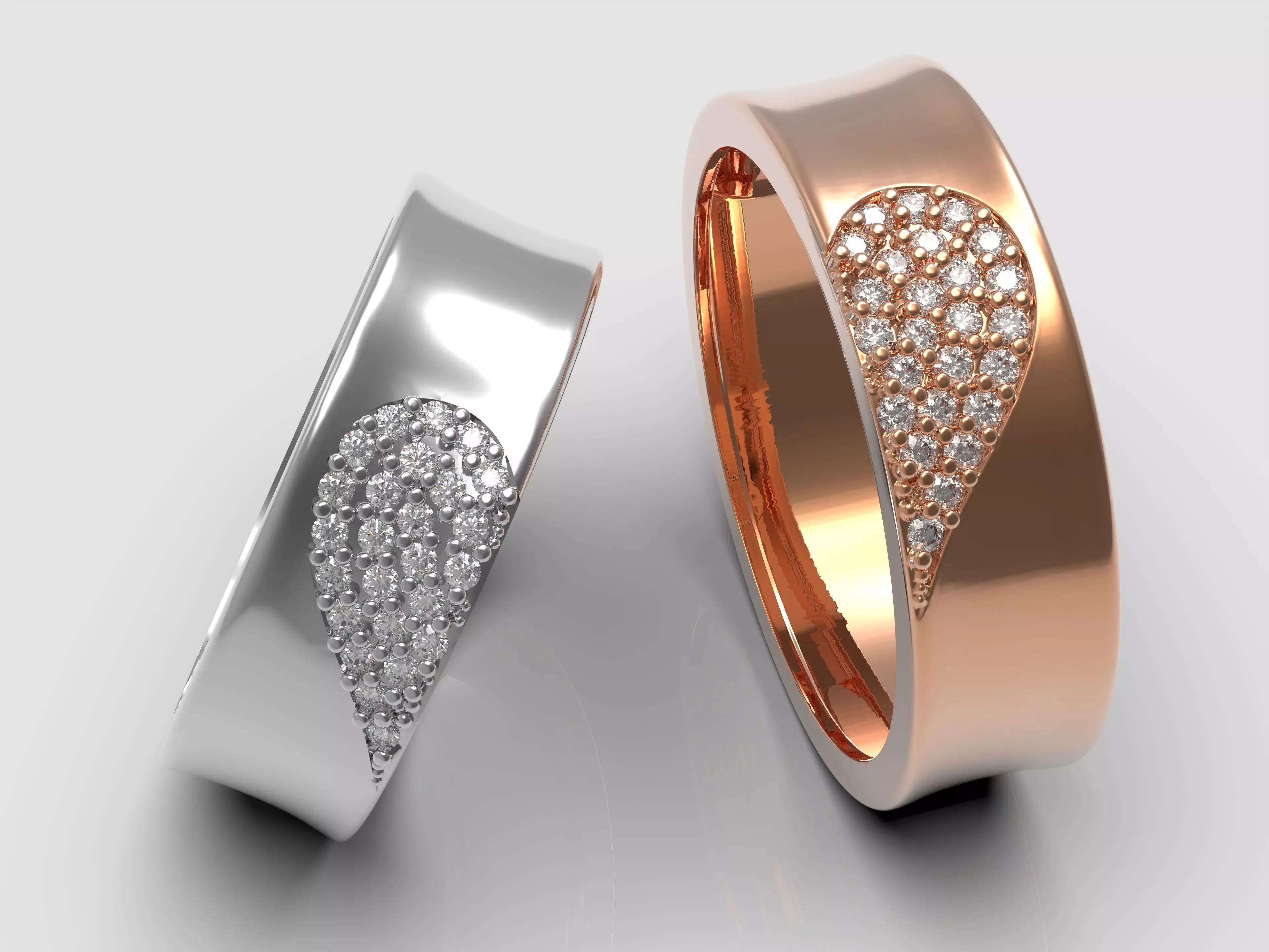 Love rings 3D print model
