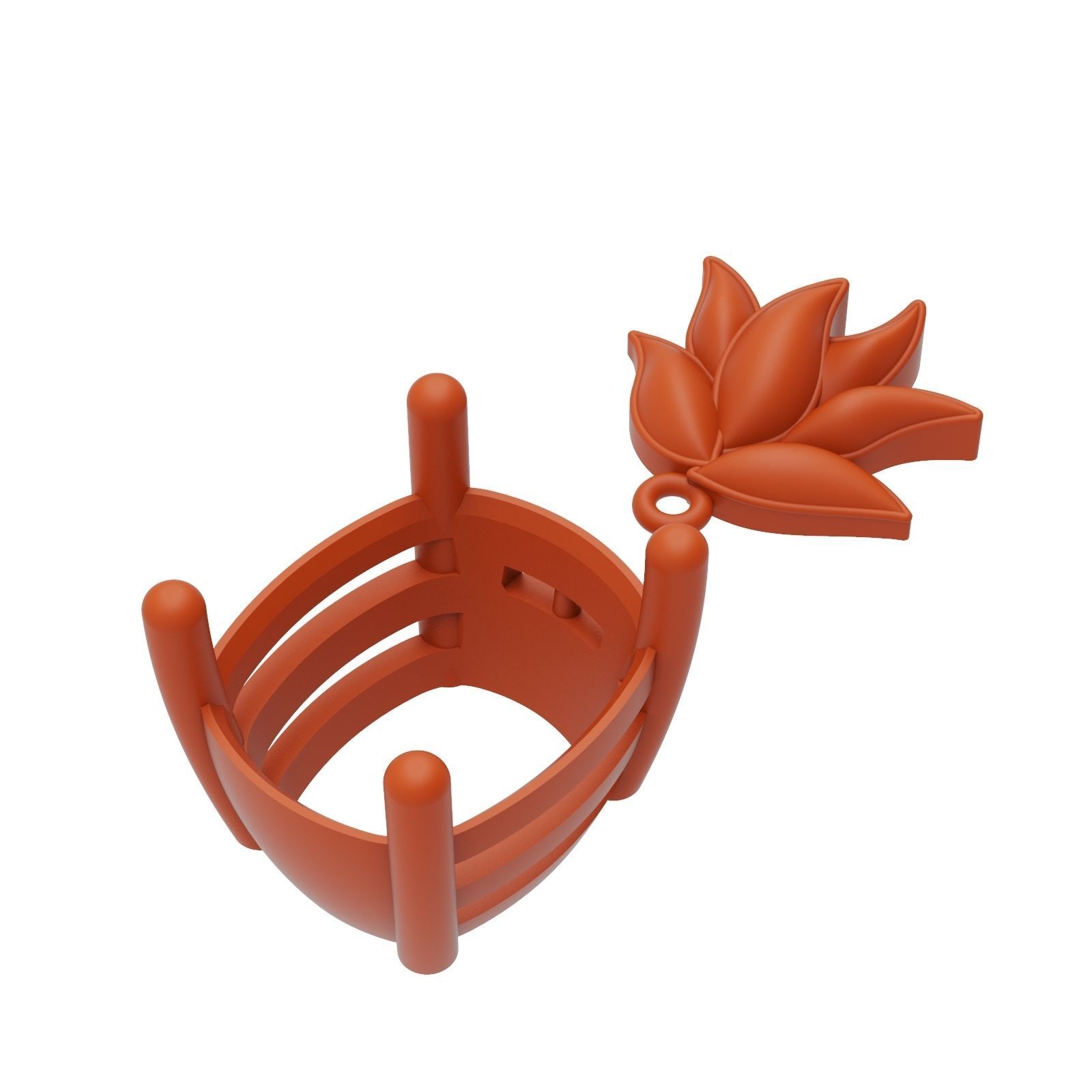Pineapple necklace 3D print model_1