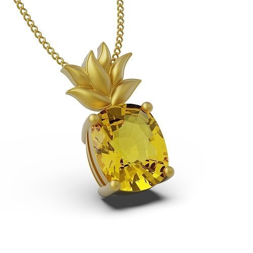 Pineapple necklace 3D print model