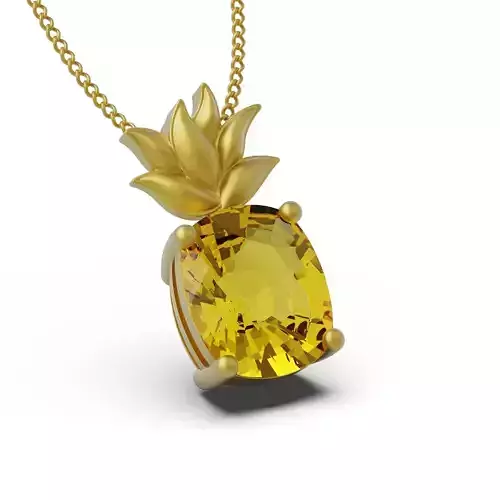 Pineapple necklace 3D print model