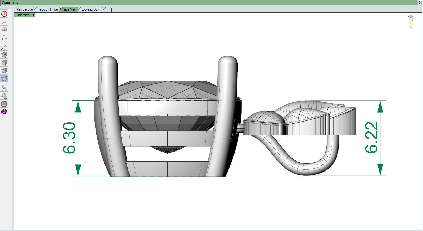 Pineapple necklace 3D print model_6