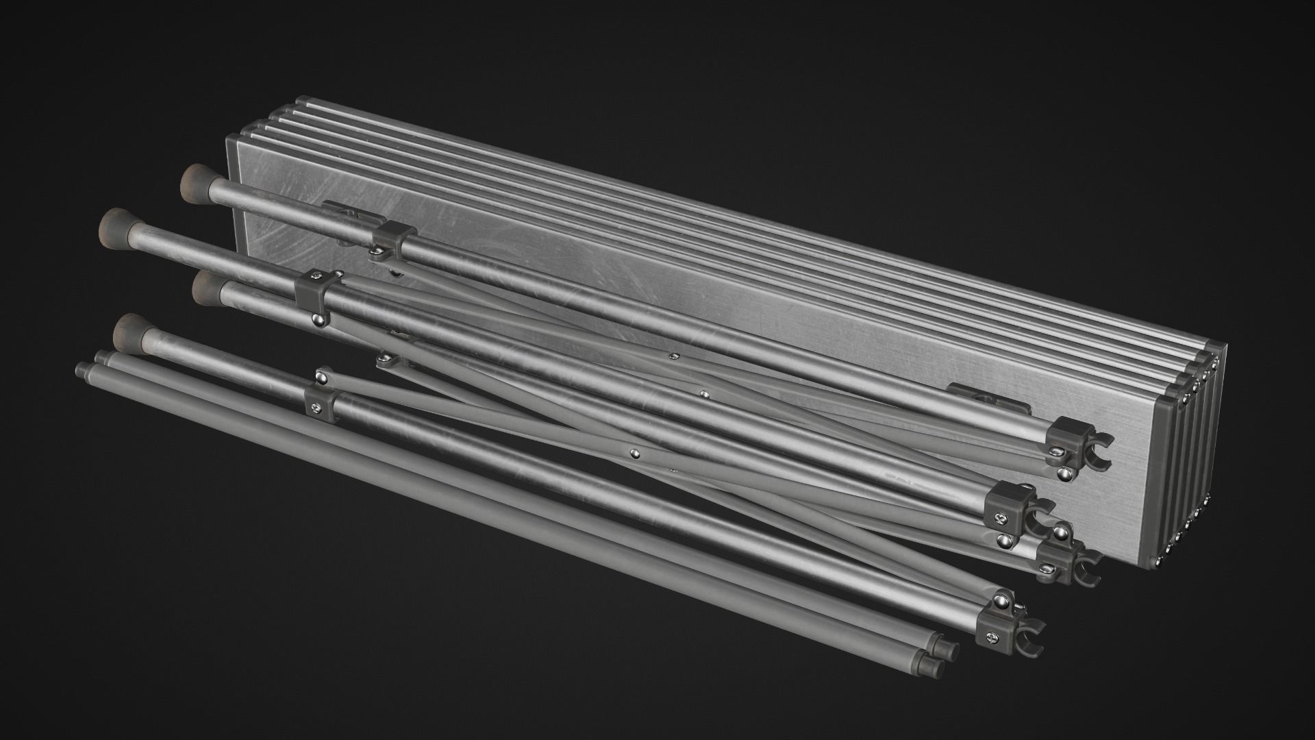 Folding Table Low-poly 3D model_5